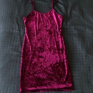 Purple/Magenta Velvet Mini Dress